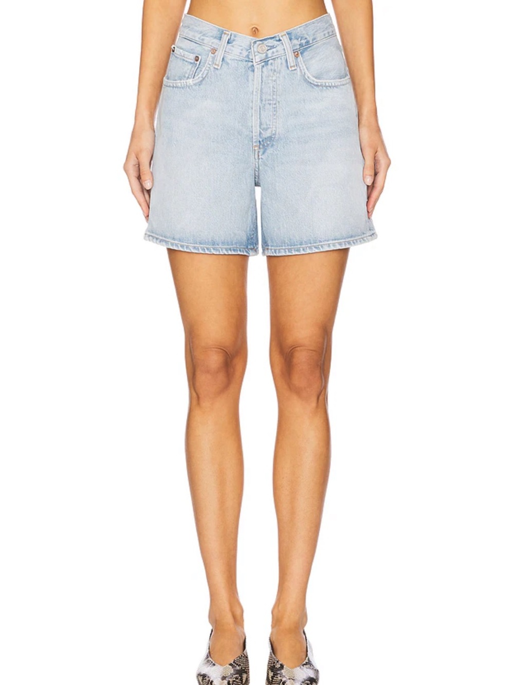 Agolde V-Waist Denim Shorts
